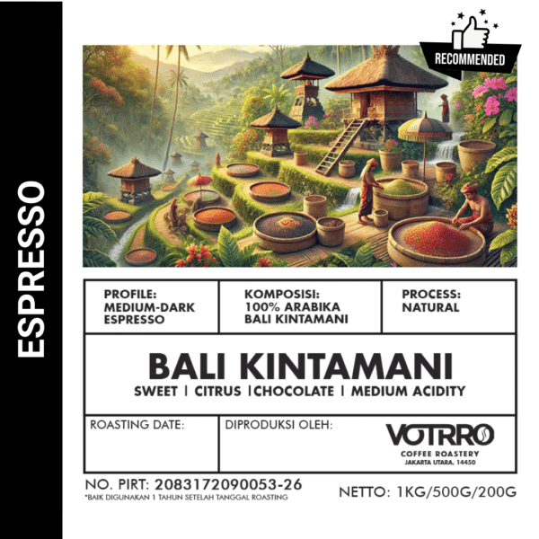 Arabica Bali Kintamani Espresso Coffee